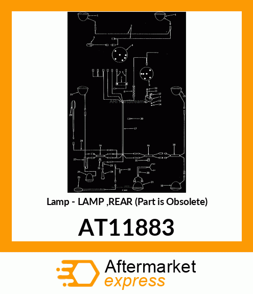 Lamp - LAMP ,REAR (Part is Obsolete) AT11883