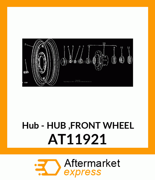 Hub - HUB ,FRONT WHEEL AT11921