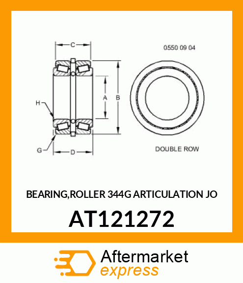 BEARING,ROLLER 344G ARTICULATION JO AT121272