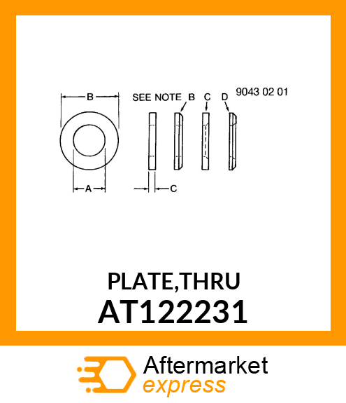 PLATE,THRU AT122231