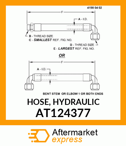 HOSE, HYDRAULIC AT124377