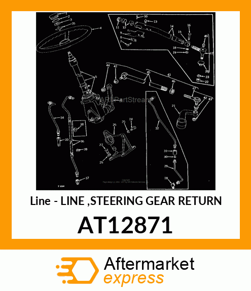 Line Steering Gear Return AT12871