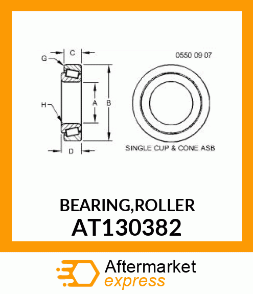 BEARING,ROLLER AT130382