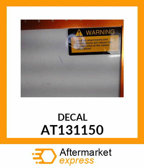 LABEL,WARNING AT131150