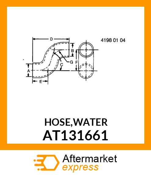 HOSE,WATER AT131661