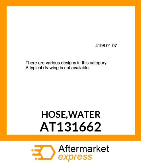 HOSE,WATER AT131662