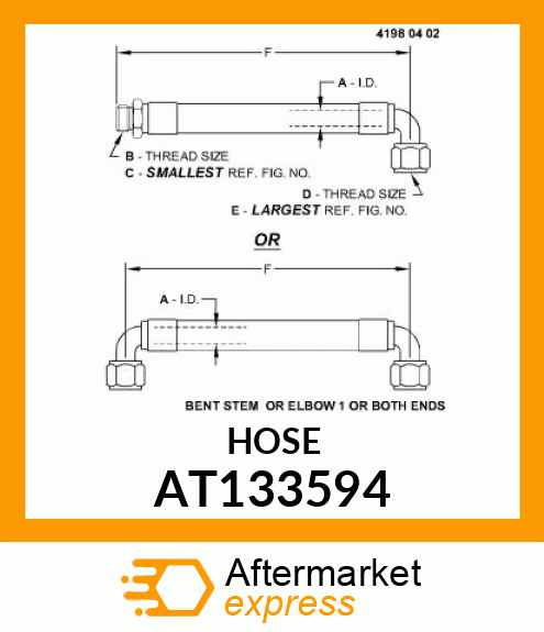 HOSE,HYDRAULIC AT133594