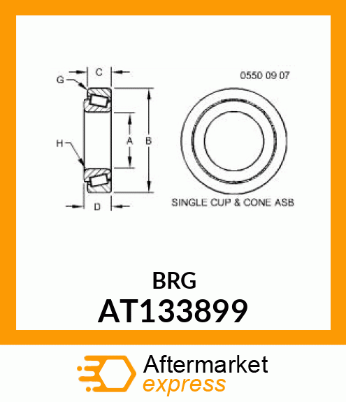 BEARING, TAPERED ROLLER AT133899