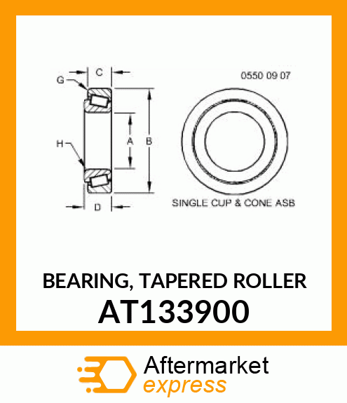 BEARING, TAPERED ROLLER AT133900