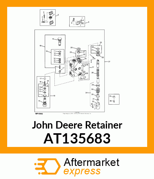 RETAINER, RETAINER SEAL KIT AT135683