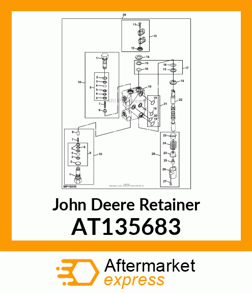 RETAINER, RETAINER SEAL KIT AT135683