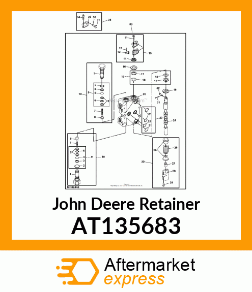 RETAINER, RETAINER SEAL KIT AT135683