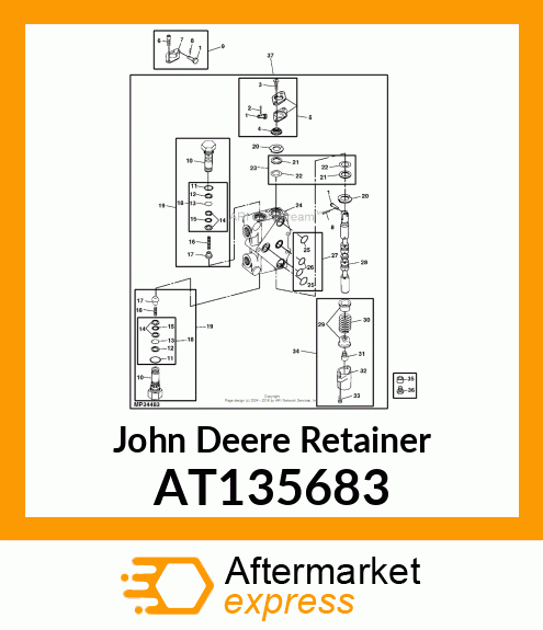 RETAINER, RETAINER SEAL KIT AT135683