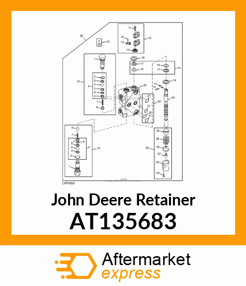 RETAINER, RETAINER SEAL KIT AT135683