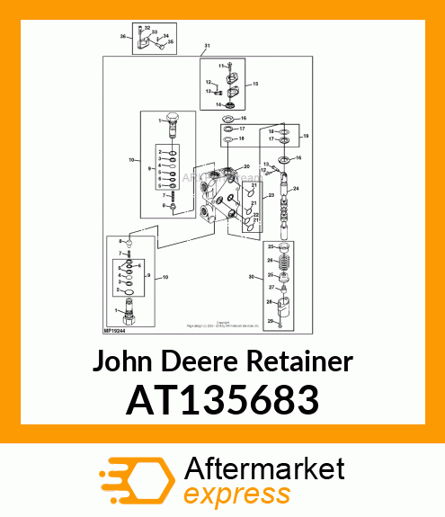 RETAINER, RETAINER SEAL KIT AT135683