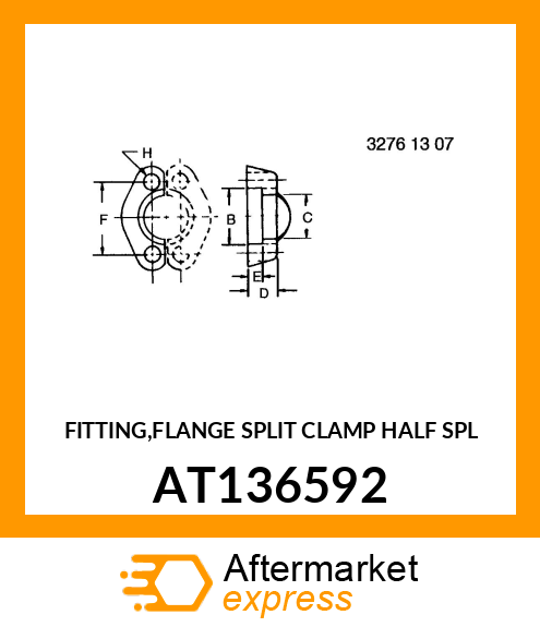 FITTING,FLANGE SPLIT CLAMP HALF SPL AT136592