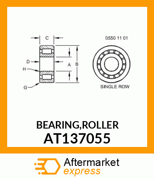 BEARING,ROLLER AT137055