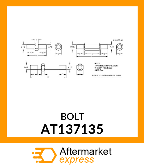 BOLT AT137135