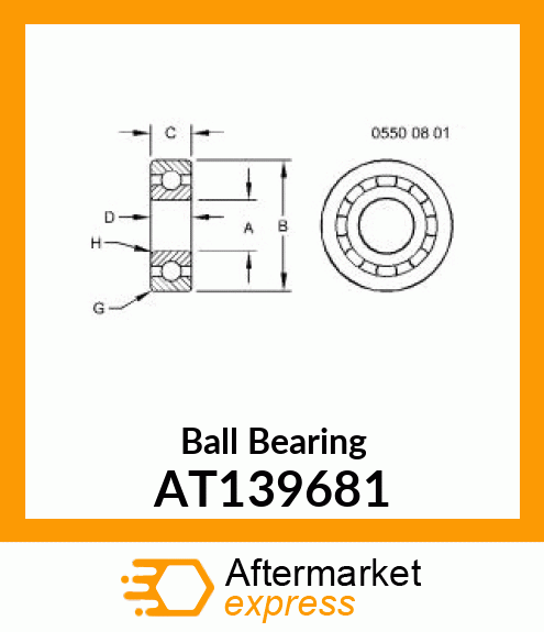 BEARING, BALL BEARING, BALL AT139681