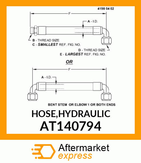 HOSE,HYDRAULIC AT140794