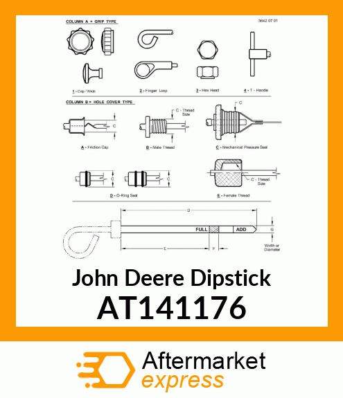 DIPSTICK, VENTED, TRANSAXLE AT141176