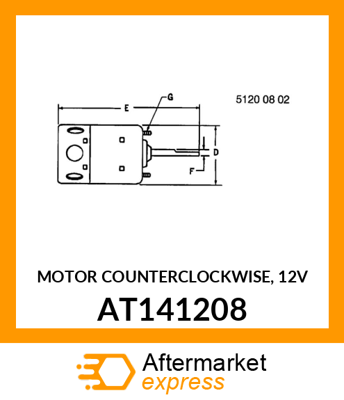 MOTOR (COUNTERCLOCKWISE, 12V) AT141208