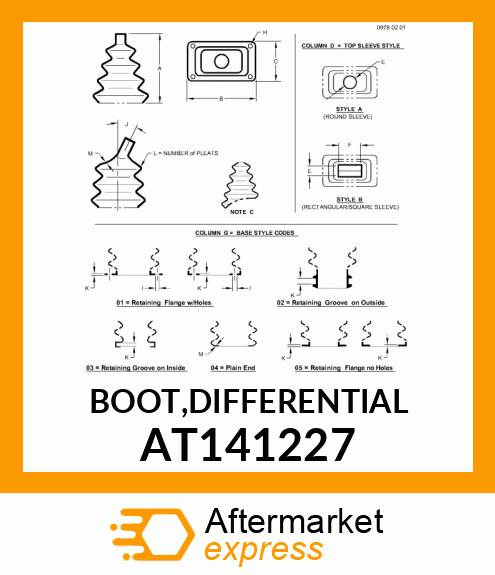 BOOT,DIFFERENTIAL AT141227