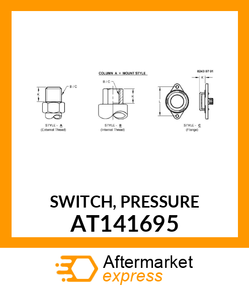 SWITCH, PRESSURE AT141695