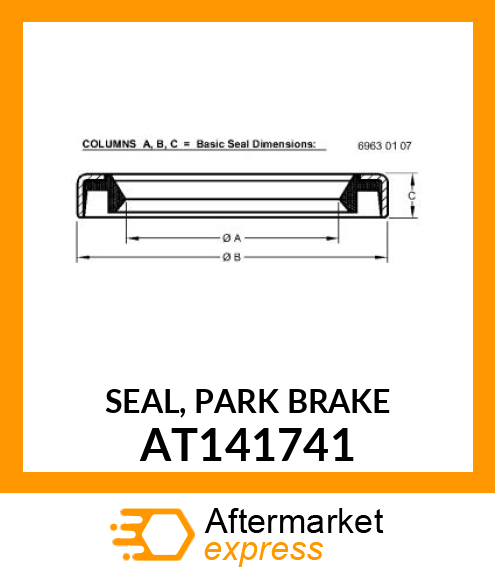 SEAL, PARK BRAKE AT141741