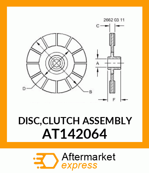 DISC,CLUTCH ASSEMBLY AT142064