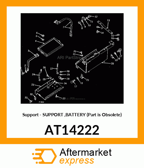 Support - SUPPORT ,BATTERY (Part is Obsolete) AT14222