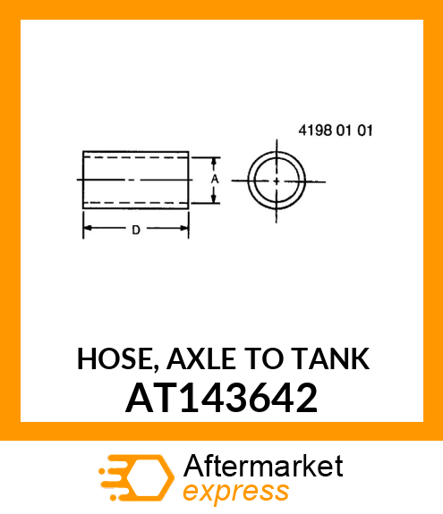 HOSE, AXLE TO TANK AT143642
