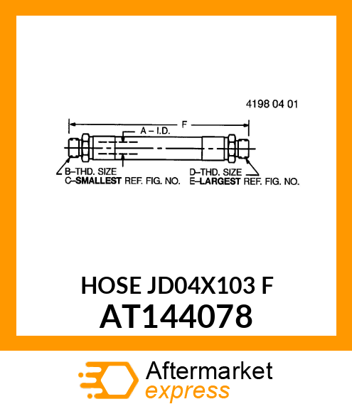 HOSE JD04X103 F AT144078