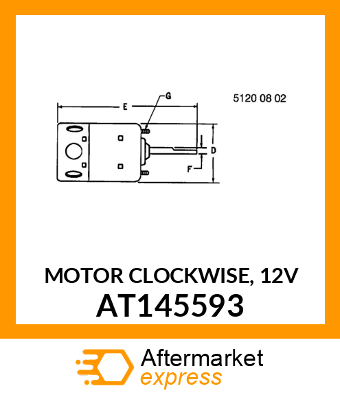 MOTOR (CLOCKWISE, 12V) AT145593