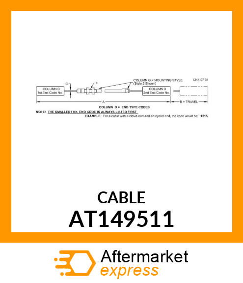 CABLE, CONTROL AT149511