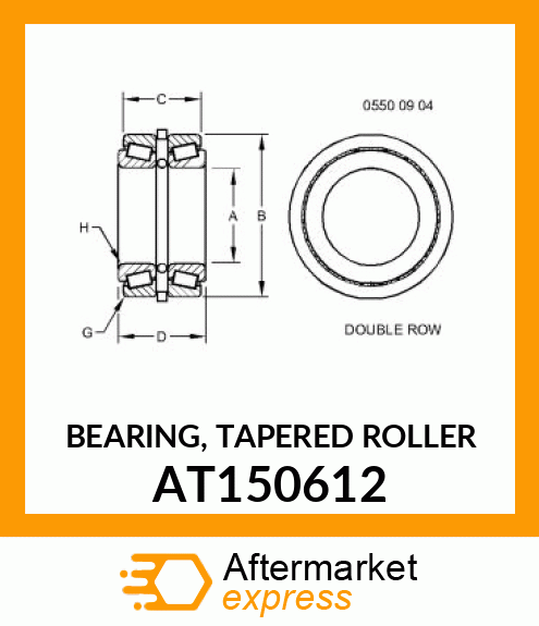 BEARING, TAPERED ROLLER AT150612
