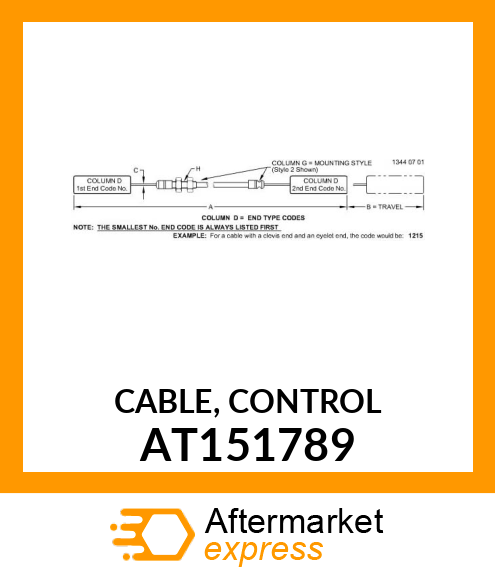 CABLE, CONTROL AT151789