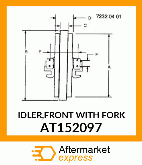 IDLER,FRONT WITH FORK AT152097