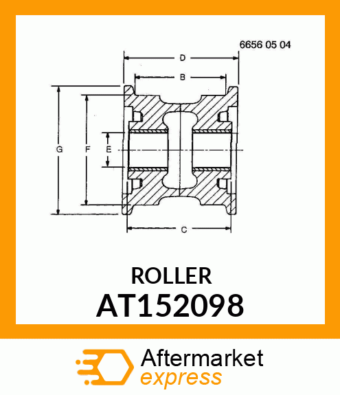 ROLLER WITH BUSHINGS AT152098