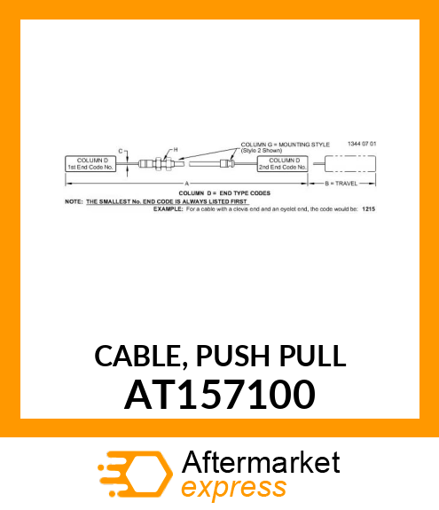 CABLE, PUSH PULL AT157100