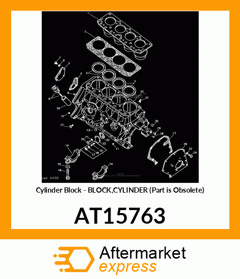 Cylinder Block - BLOCK,CYLINDER (Part is Obsolete) AT15763