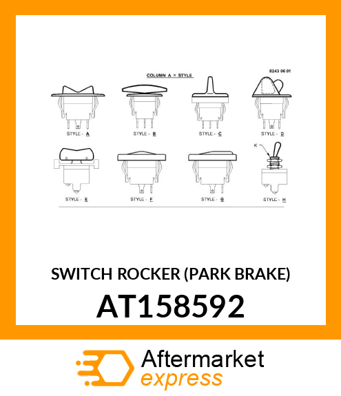 SWITCH ROCKER (PARK BRAKE) AT158592