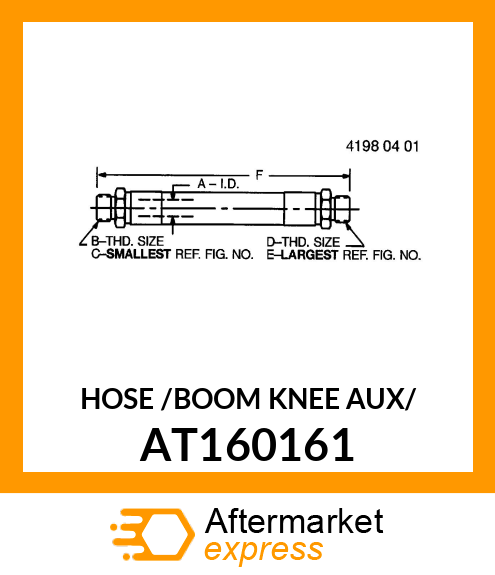 HOSE /BOOM KNEE AUX/ AT160161