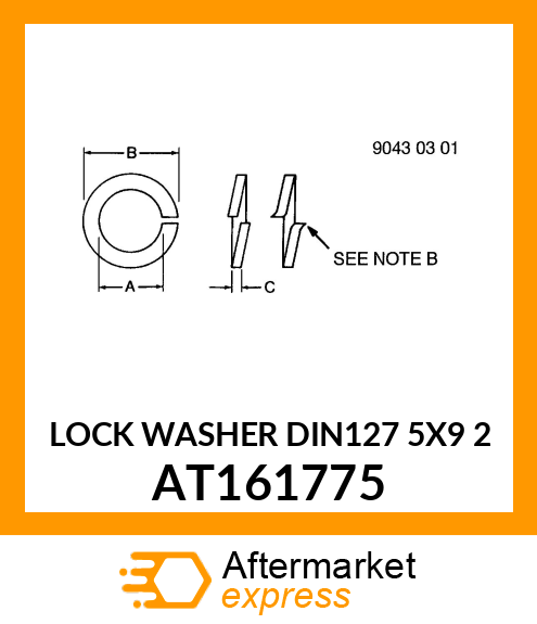 LOCK WASHER DIN127 5X9 2 AT161775