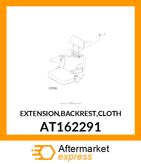 EXTENSION,BACKREST,CLOTH AT162291