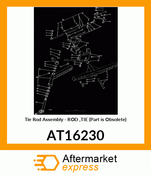 Tie Rod Assembly - ROD ,TIE (Part is Obsolete) AT16230