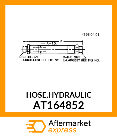 HOSE,HYDRAULIC AT164852