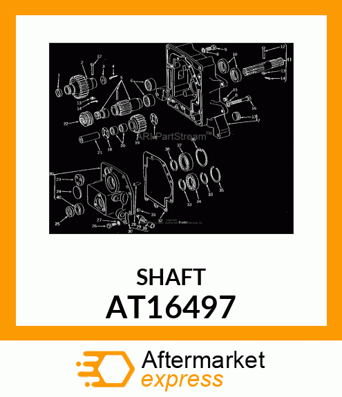 Shaft - SHAFT ,POWER WITH PINS AT16497