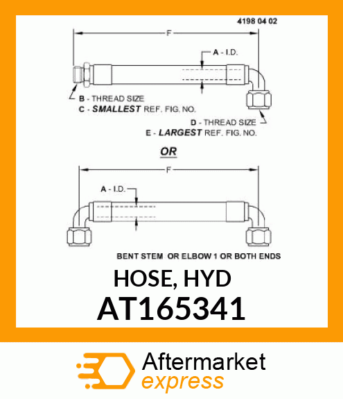 HOSE, HYD AT165341