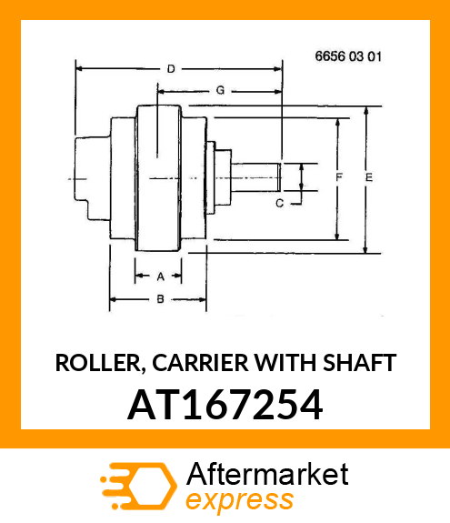 ROLLER, CARRIER WITH SHAFT AT167254